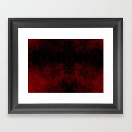 Dark Red Shapes Framed Art Print