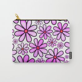 Doodle Daisy Flower v04 Carry-All Pouch