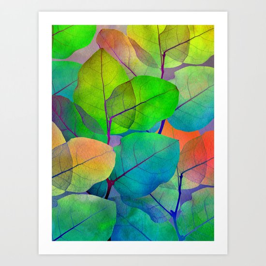Translucent Leaves Art Print