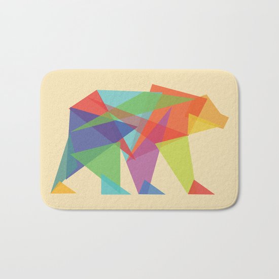 Fractal Geometric bear Bath Mat