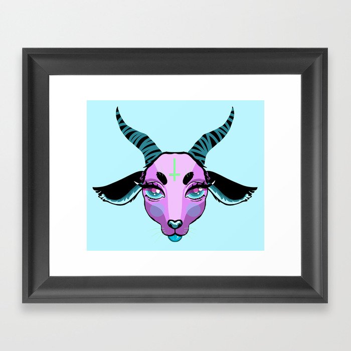 Pastel Goat Framed Art Print