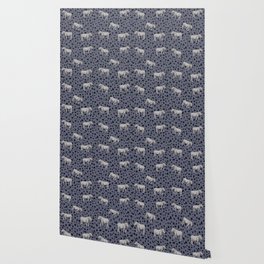 Navy zebra simple  Wallpaper