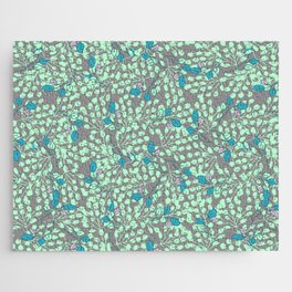 Floral - Blue pattern Jigsaw Puzzle