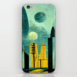 Abstract Futuristic Cityscape iPhone Skin