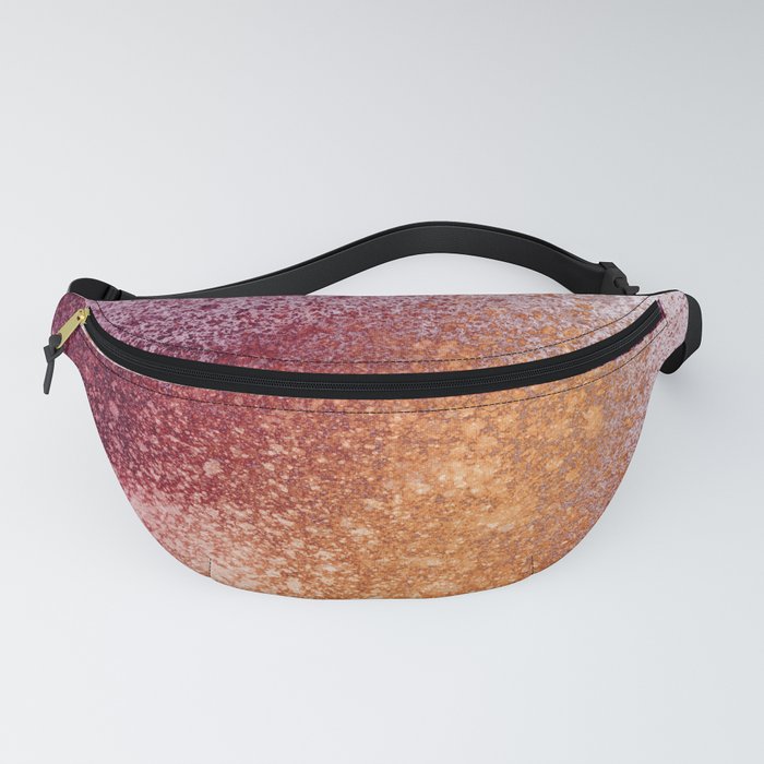 Amber and Maroon Paint Splatter Fanny Pack