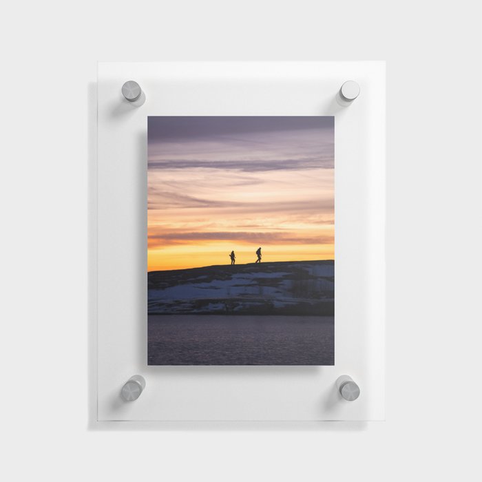 Arctic Sunset Walk Floating Acrylic Print