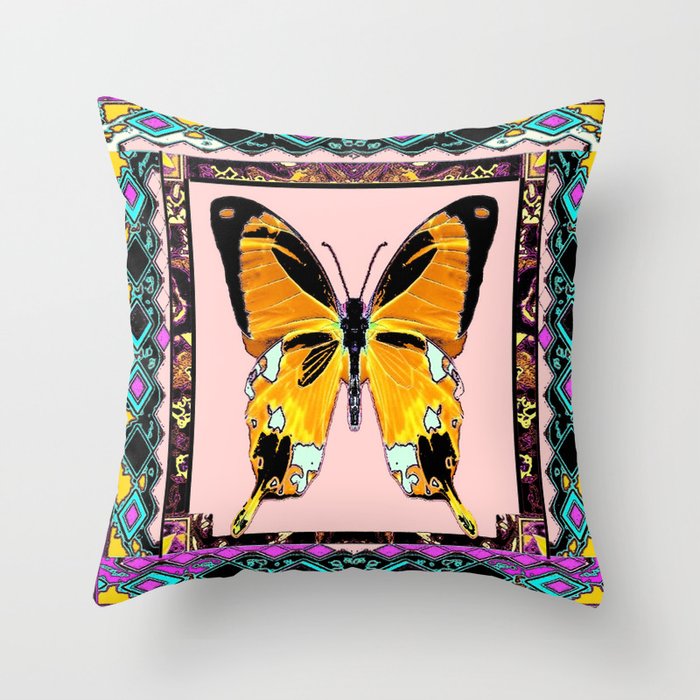 Southwest Style Swallowtail Butterfly Patterned Abstract Throw