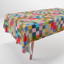 Colorful Checkerboard Tablecloth