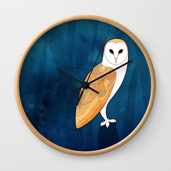 Barn owl (Tyto alba) Wall Clock