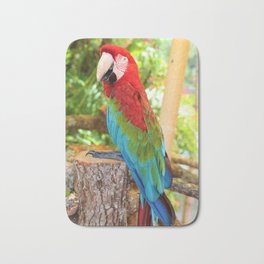 Catalina Macaw Bath Mat | Parrot, Animal, Newworldparrot, Catalinamacaw, Scarletmacaw, Bird, Avian, Photo, Catalinaparrot, Blueandgoldmacaw 