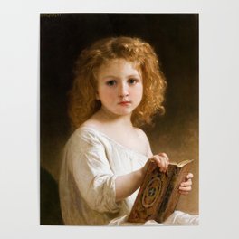 The Story Book, 1877 by William-Adolphe Bouguereau Poster