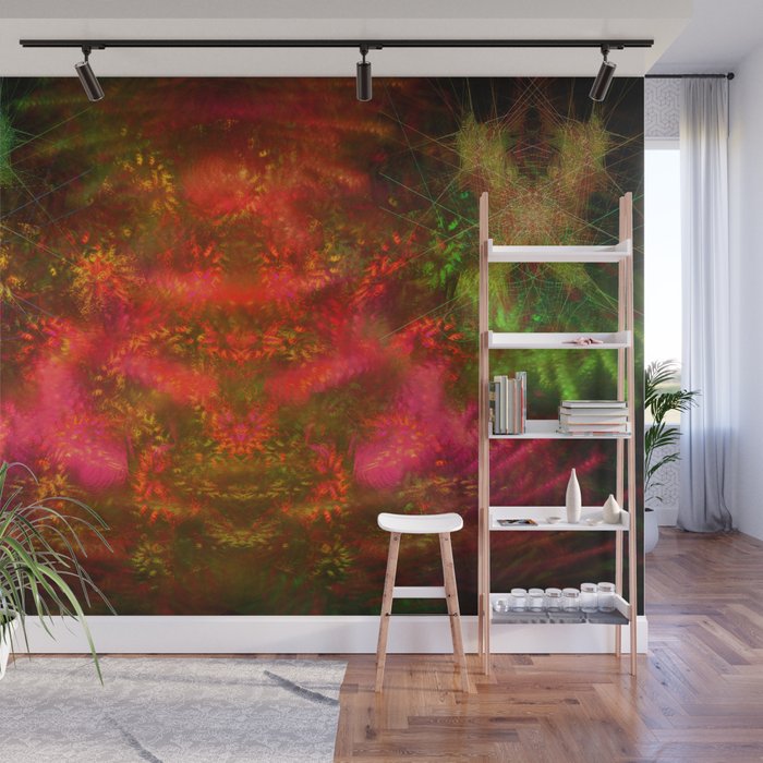 Luminous Fireplace Wall Mural By Discordantdreams Society6