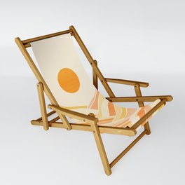 Golden Mountain Sunset / Abstract Landscape Sling Chair