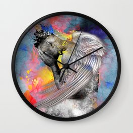 angel male nude Wall Clock