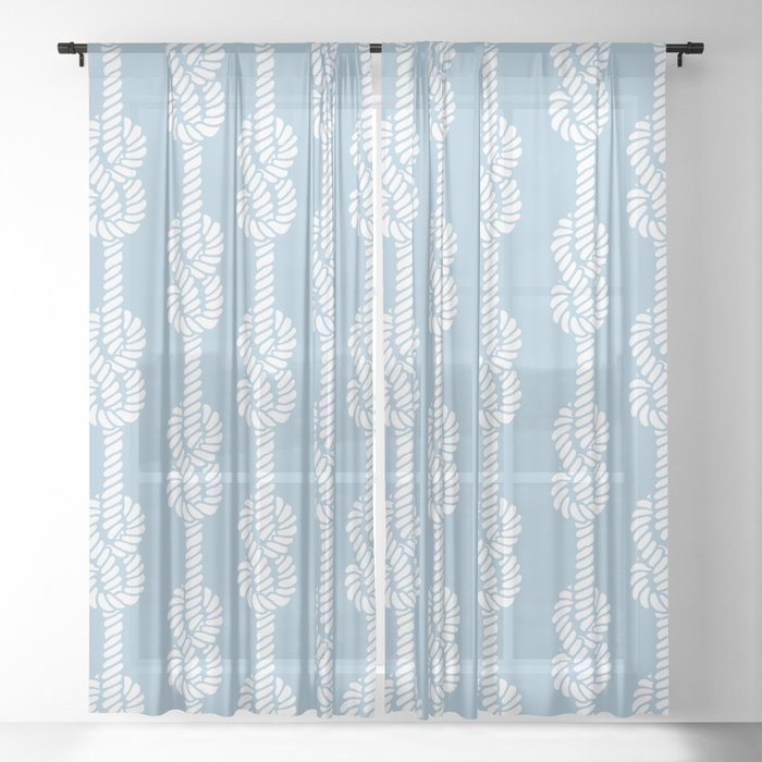 Rope Knot Pattern Sheer Curtain