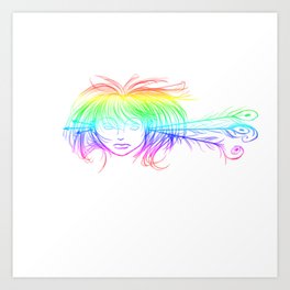 Arrow Head (Rainbow) Art Print