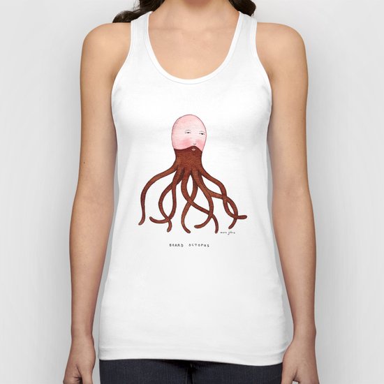 Beard Octopus Unisex Tank Top