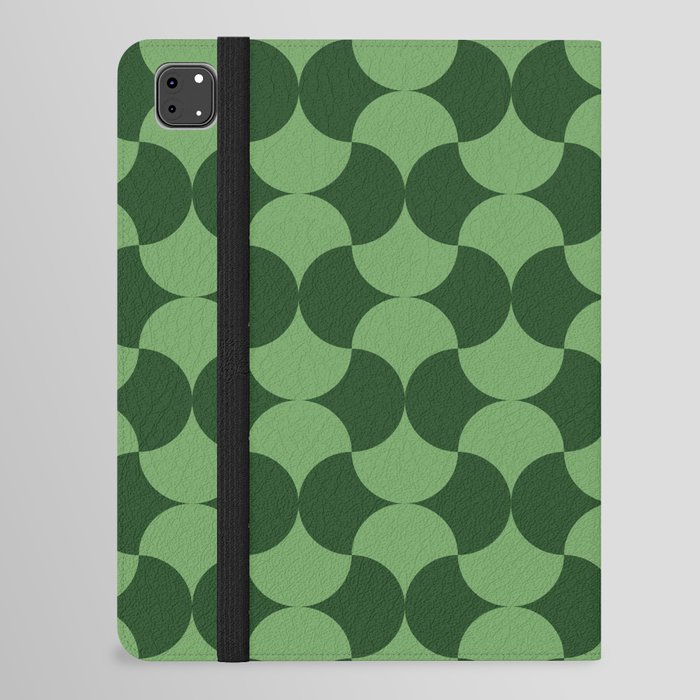Deco 2 pattern green iPad Folio Case