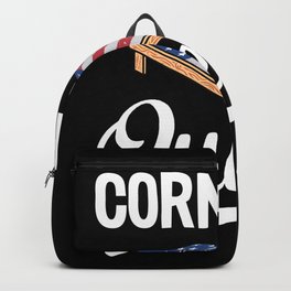Cornhole Queen Women Girls American Flag Corn Hole Board Backpack