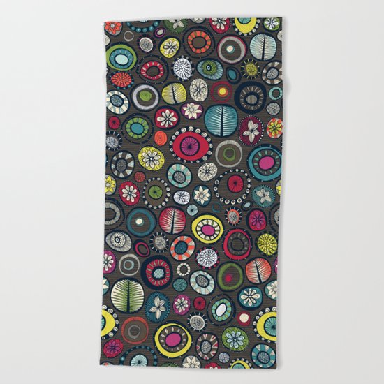Honolulu hoops chevron brown Beach Towel