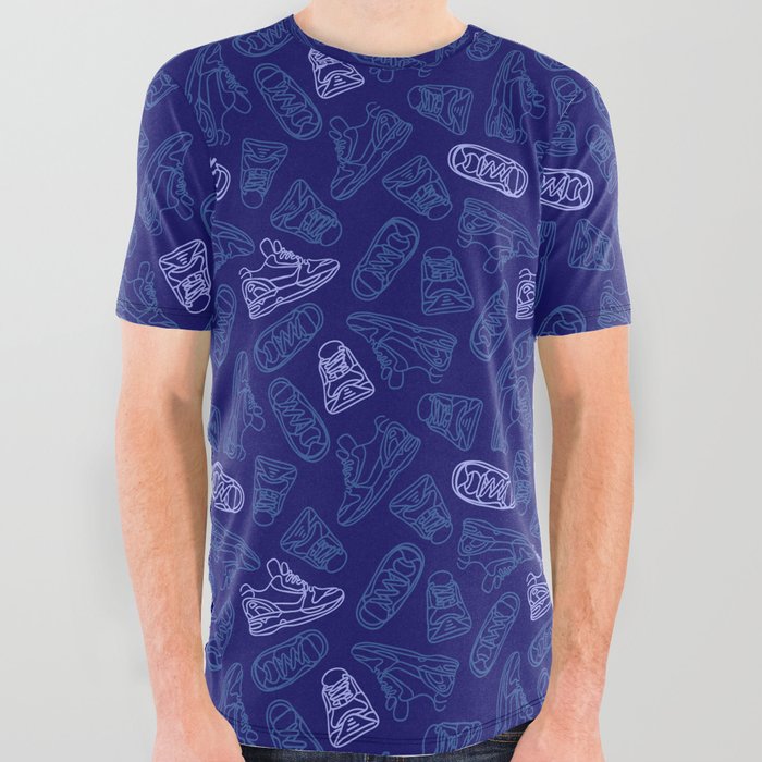 Sneakers // Blue All Over Graphic Tee