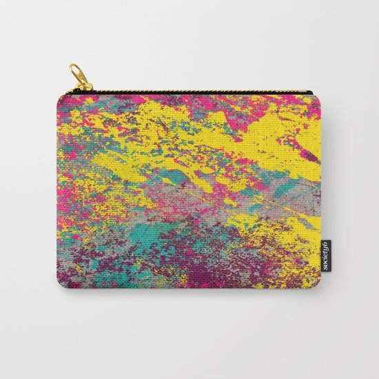 Abstract TexTure Uno - Pink, Purple, Blue And Yellow Carry-All Pouch