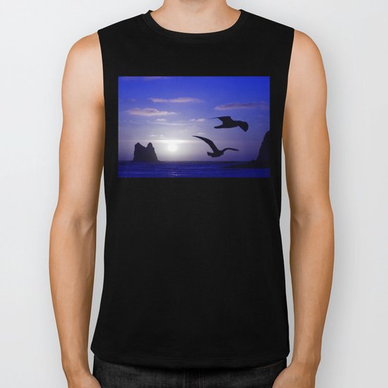 the double bird blues Biker Tank