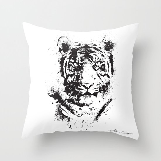 White Tiger Throw Pillow