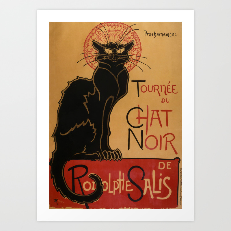 Le Chat Noir Theophile Steinlen Art Print By Constantchaos