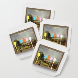 Thrift Store Landscape with a Color Test Coaster