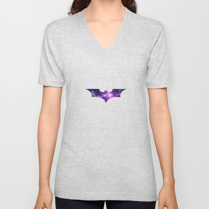 Galaxy Bat V Neck T Shirt