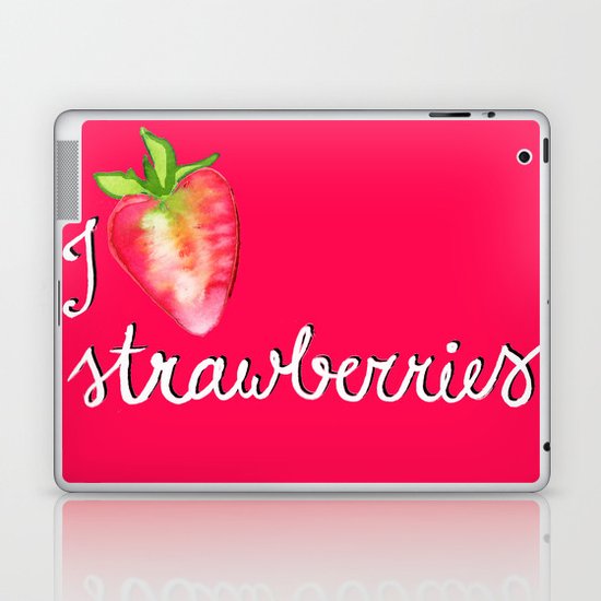 i heart strawberries Laptop & iPad Skin