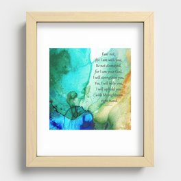 Fear Not - Isaiah Bible Verse Christian Art - Sharon Cummings Recessed Framed Print