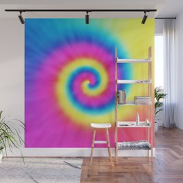 Rainbow Tie Dye Swirl Wall Mural