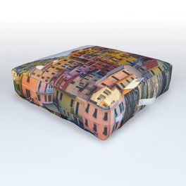 Italy Photography - Colorful Houses In Manarola Outdoor Floor Cushion
