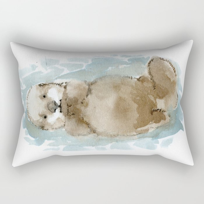 Sea otter pup Rectangular Pillow