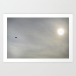 Plane Into Sun Art Print