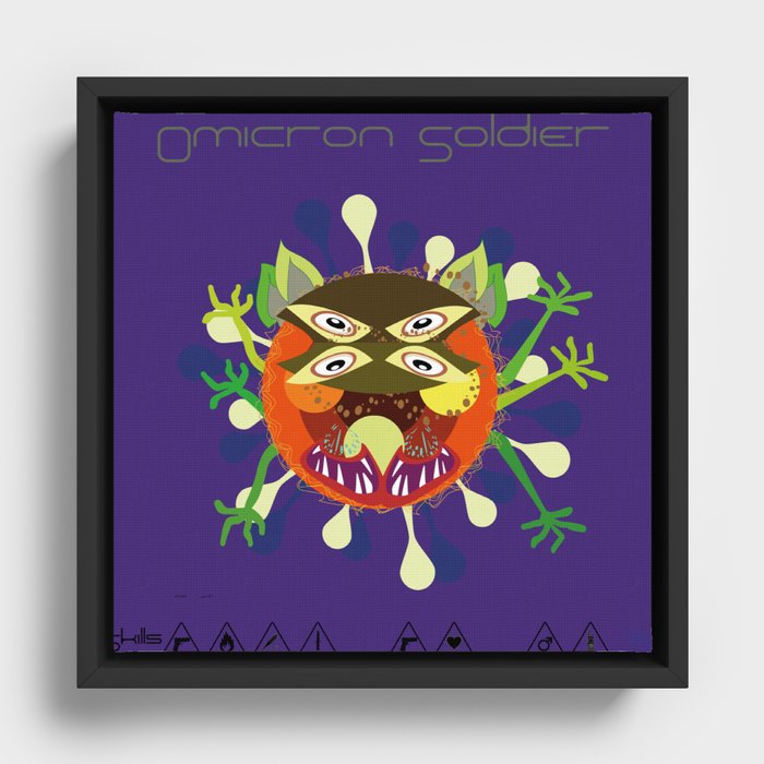 Omicron Soldier 200 - by ANAOBEEX.com  Framed Canvas