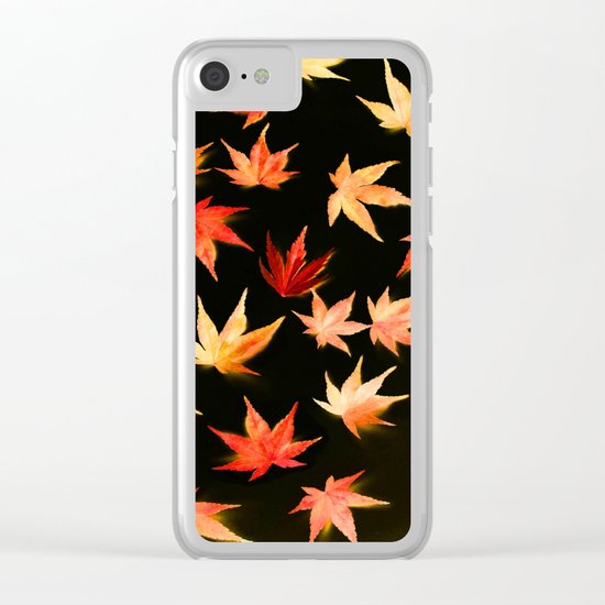 AUTUMN ROMANCE - LEAVES PATTERN #3 #decor #art #society6 Clear iPhone Case