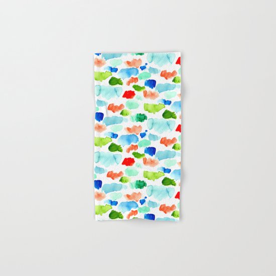 Watercolor Swatch Pattern Hand & Bath Towel