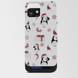 Holiday puffins red iPhone Card Case