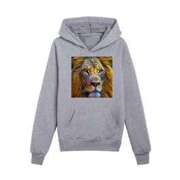 A Lion's Head Kids Pullover Hoodies