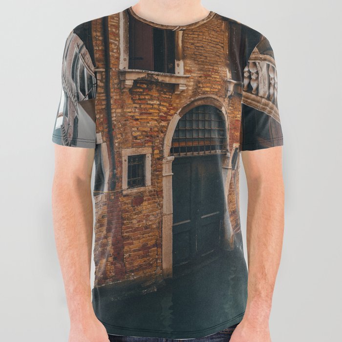 Venice Italy with gondola boats surrounded by beautiful architecture along the grand canal All Over Graphic Tee