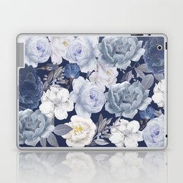 Vintange Blue Floral Laptop Skin