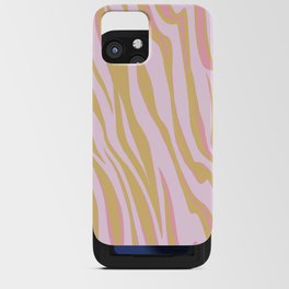 Gold and blush Tiger Print iPhone Card Case
