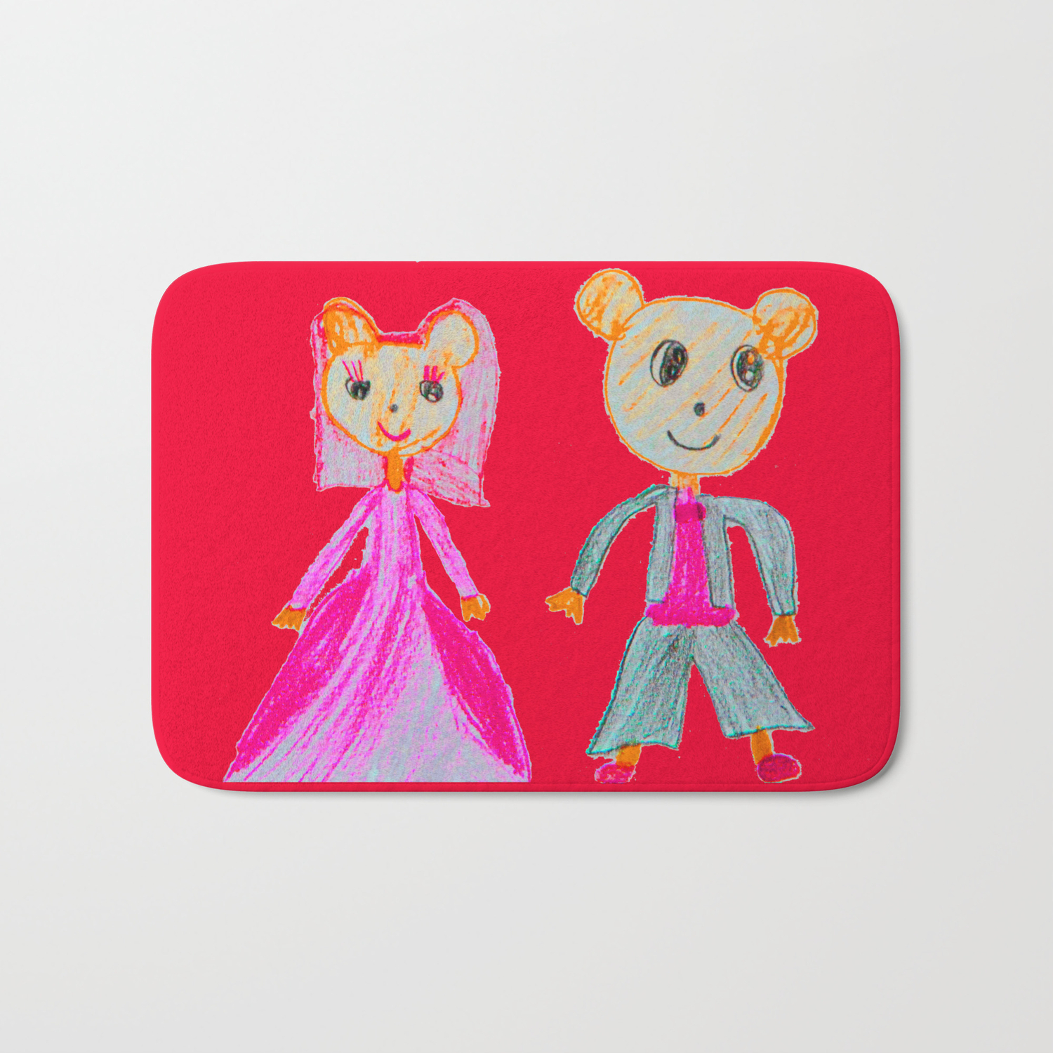 Simple Love Kids Painting Bath Mat By Azima Society6