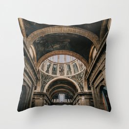 Mexico Photography - The Beautiful Ceiling Of A Majestic Building Throw Pillow