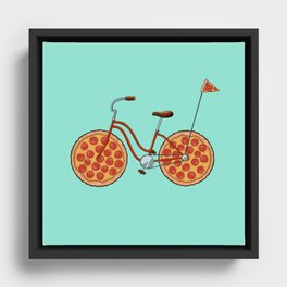 Pizza Bicycle  Framed Canvas