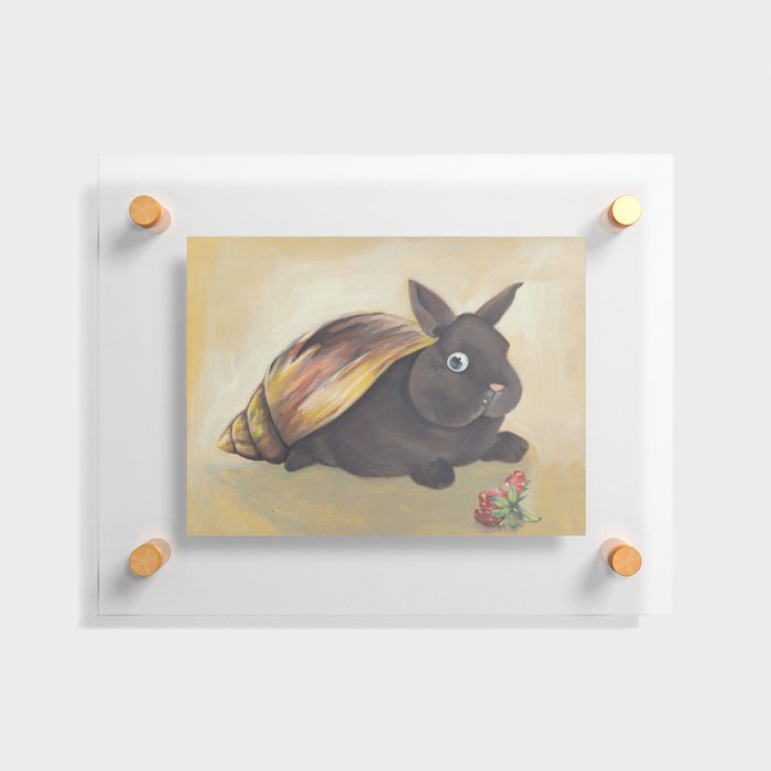 Giant rabbit snail Floating Acrylic Print