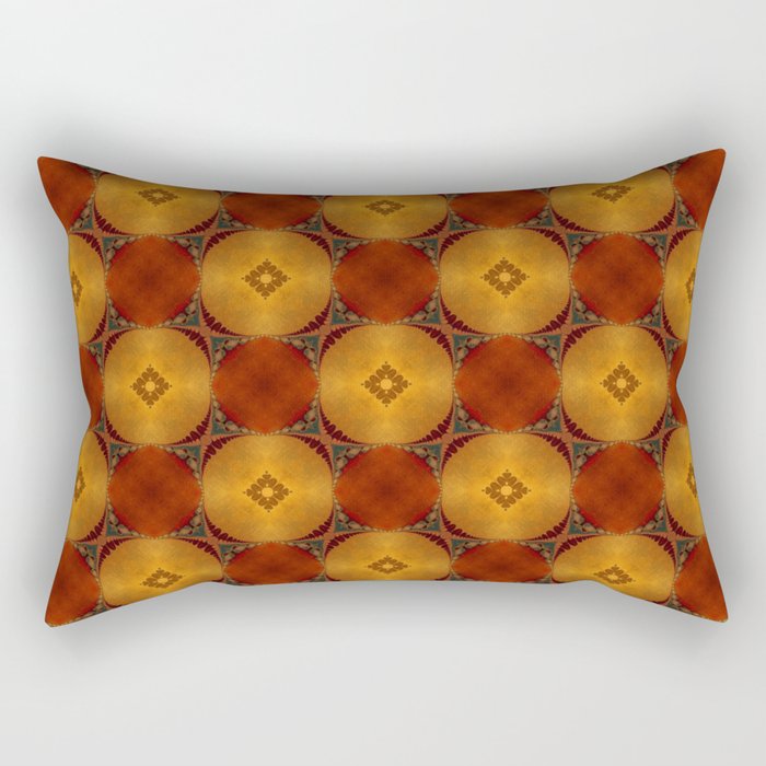 Southwestern Sunset 2 Pattern - copper ochre sienna olive gold Rectangular Pillow
